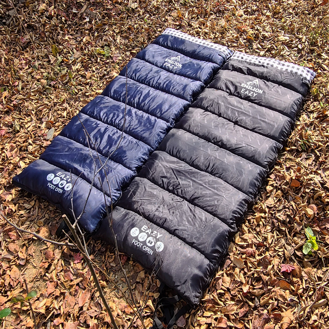 에밀리온 침낭 사계절 캠핑 침낭 이지 블랙