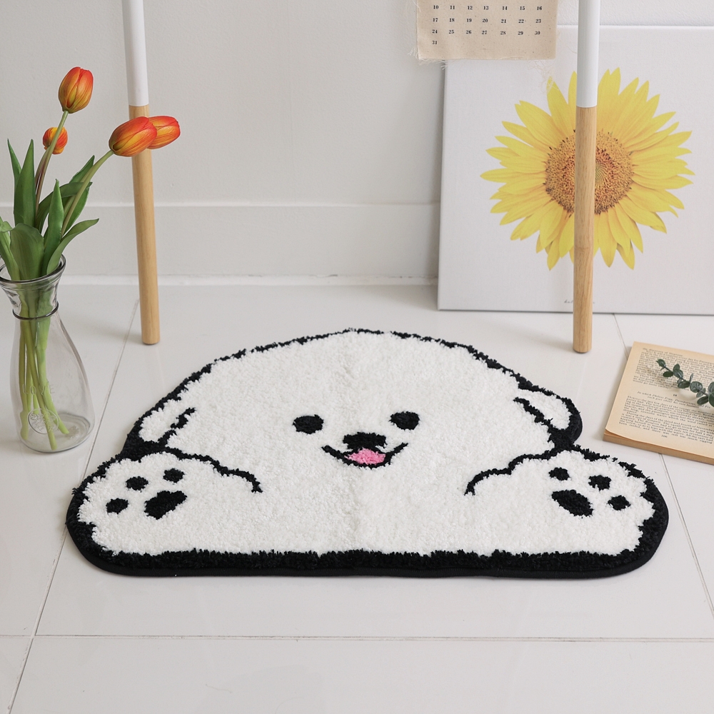 자체제작 발매트 귀여운 강아지 러그 비숑 발만세 주방 현관 매트 미니 러그 집들이 선물