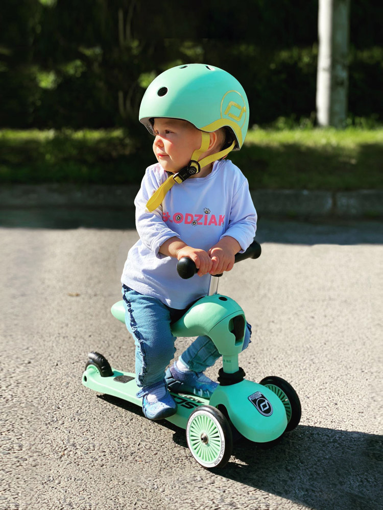 스쿳앤라이드 킥1(키위)+헬멧S 세트 유아킥보드 2in1 어린이 씽씽카