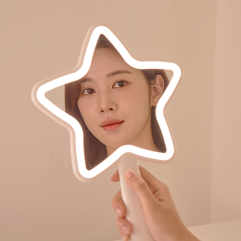 조명 손거울 명품 고급 손거울 미용 뒷거울 미용실 뒷거울 - 상세 이미지 2