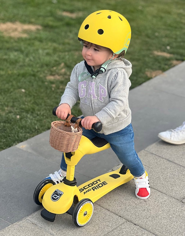 스쿳앤라이드 킥1(레몬)+헬멧S 세트 유아킥보드 2in1 어린이 씽씽카