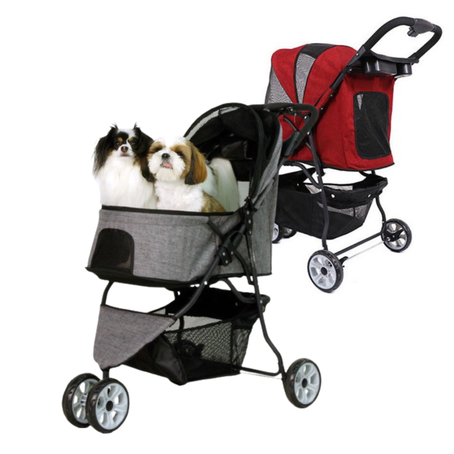 소형견 유모차 중형견 개모차 소형 강아지 유모차 수레 애완용 유모차