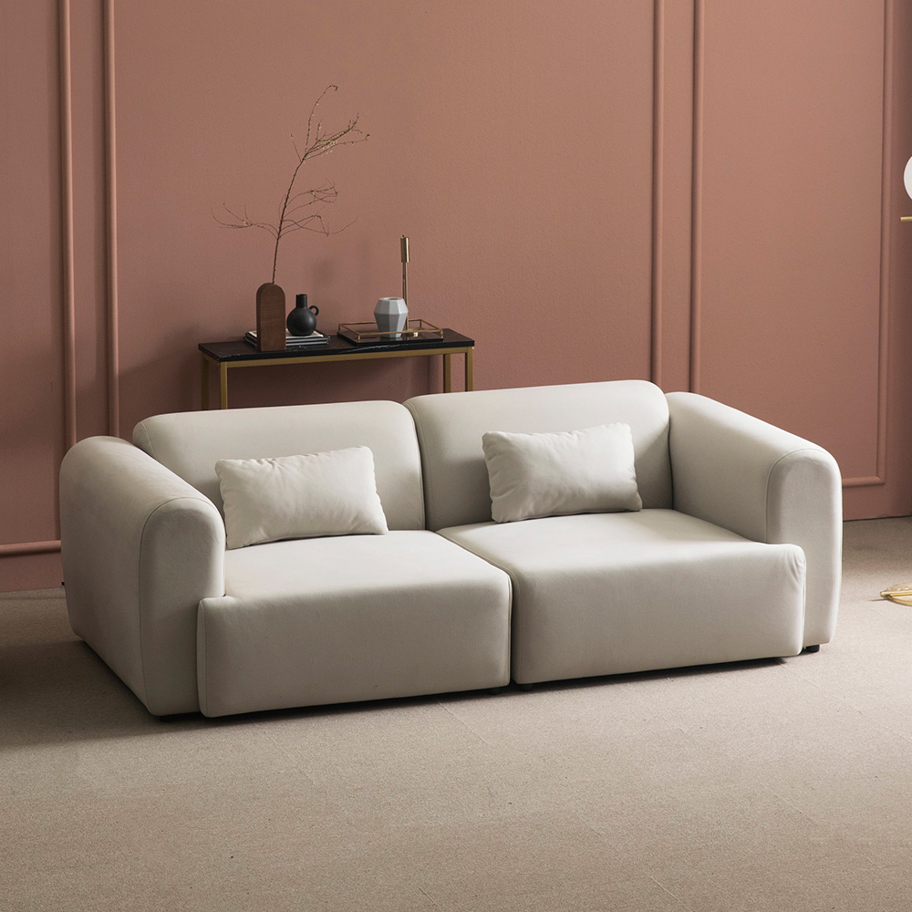 장인가구 라우 아쿠아텍스 3인 모듈 소파 베이직형 (스툴 미포함)