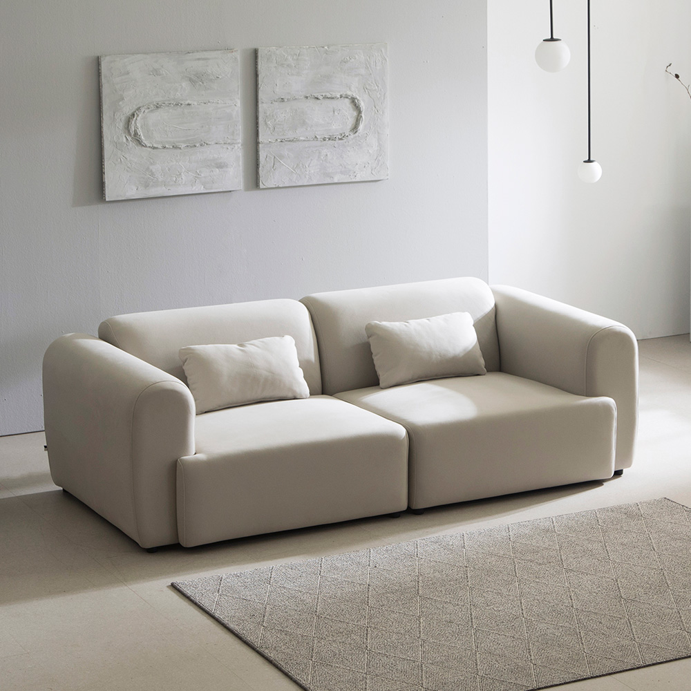 장인가구 라우 아쿠아텍스 3인 모듈 소파 베이직형 (스툴 미포함)