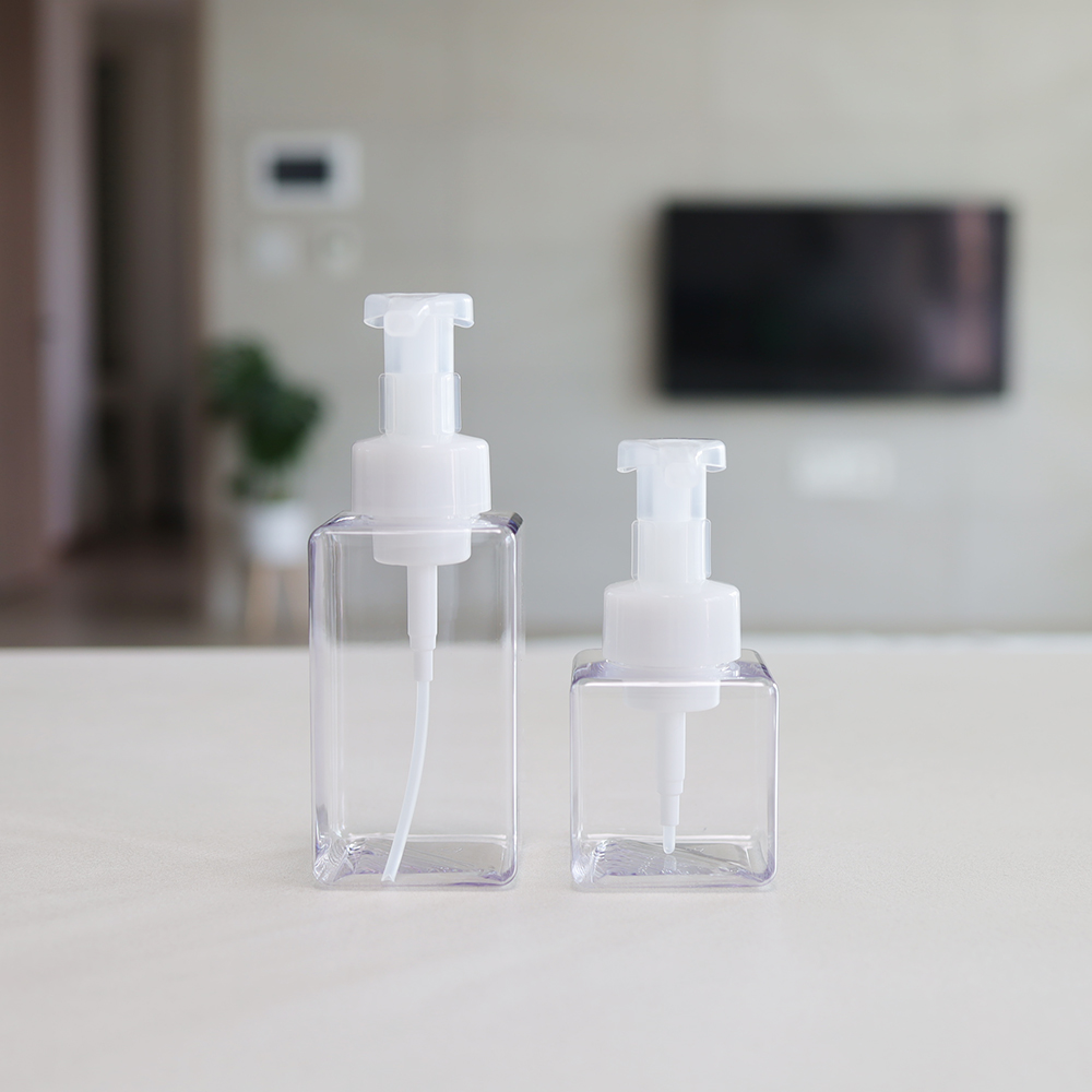 투명 사각 리필용기 리필통 일반형 450ml 욕실 주방 세제 핸드워시 공병 디스펜서 펌프 - 상세 이미지 3