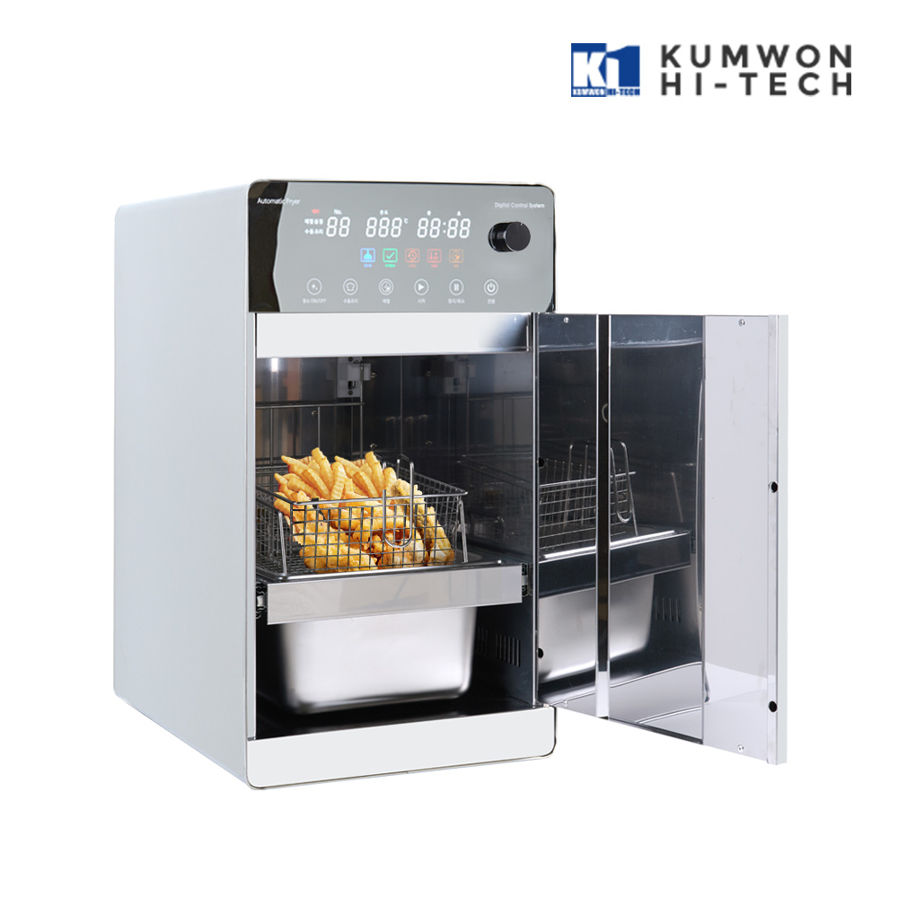 국내산 밀폐형튀김기 자동 업소용 전기 튀김 원터치 소형 스텐 치킨 튀김기 KKDS-F10 - 상품 이미지