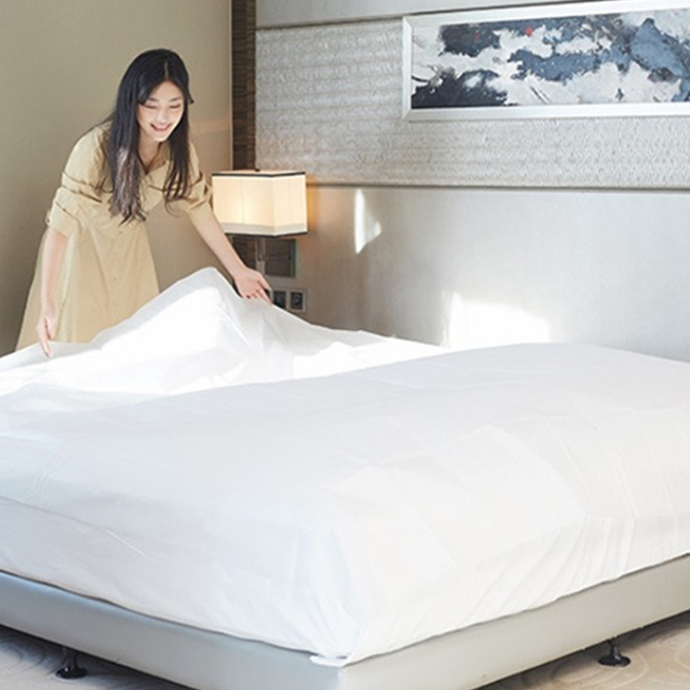 여행용 휴대용 일회용 이불 침대 커버 시트 싱글3p