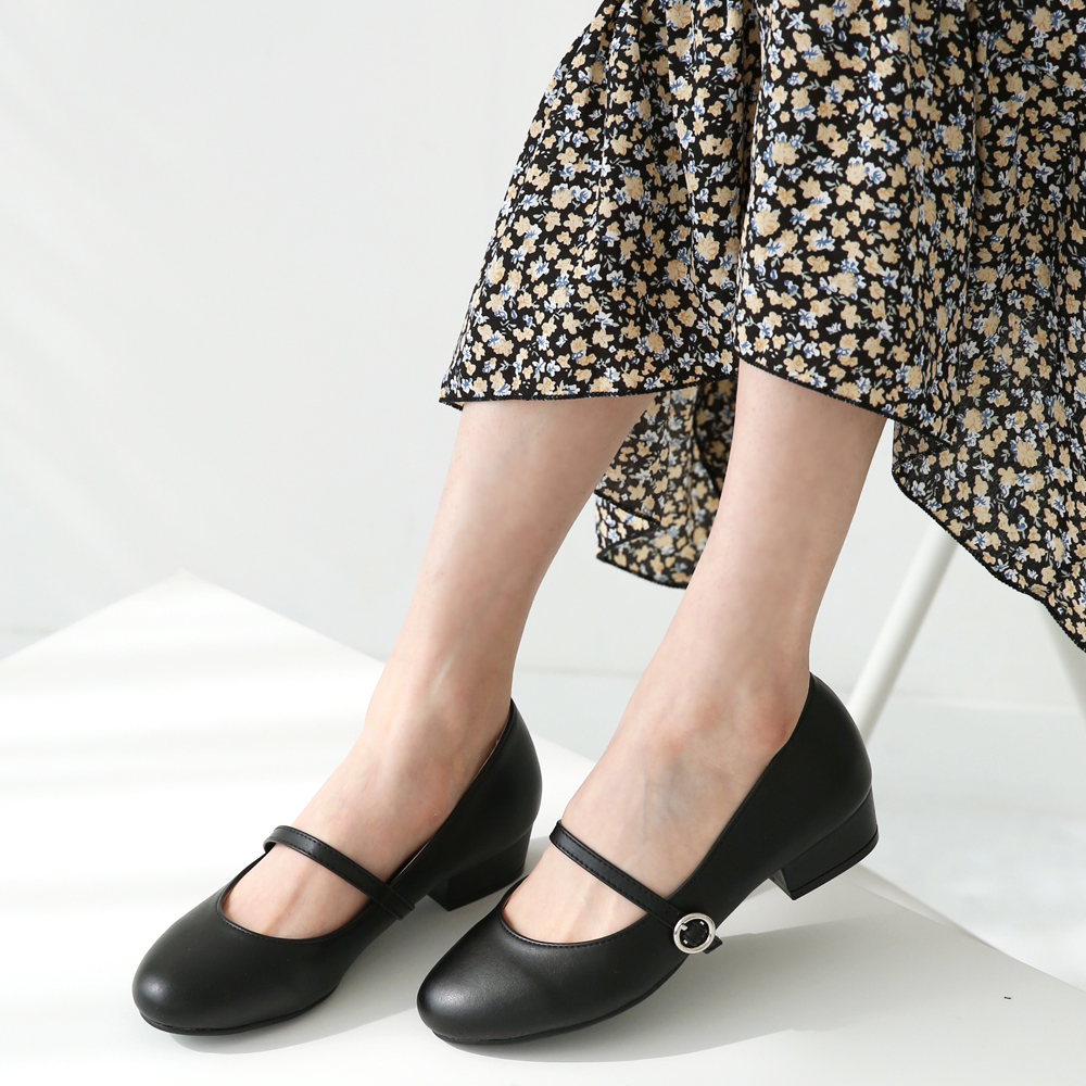 발편한플랫 여성 빅사이즈 단화 스트랩 메리제인 슈즈