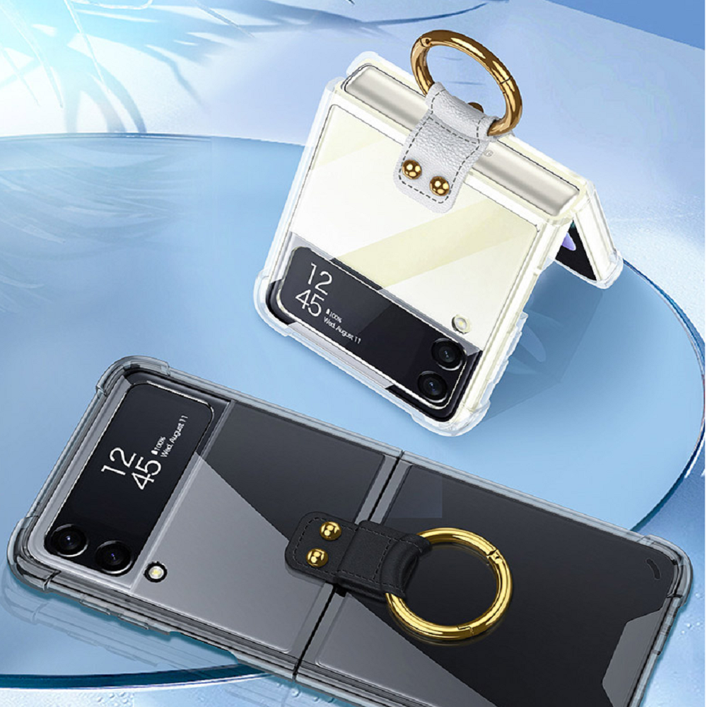 갤럭시 Z플립4 케이스 Z플립3 투명 링 슬림 범퍼 - 상품 이미지