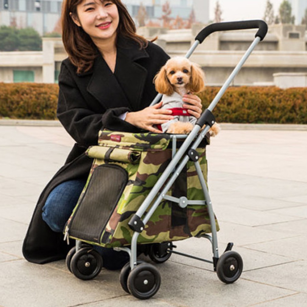 저상형 개모차 낮은 강아지 유모차 휴대용 개모차 소형견 유모차