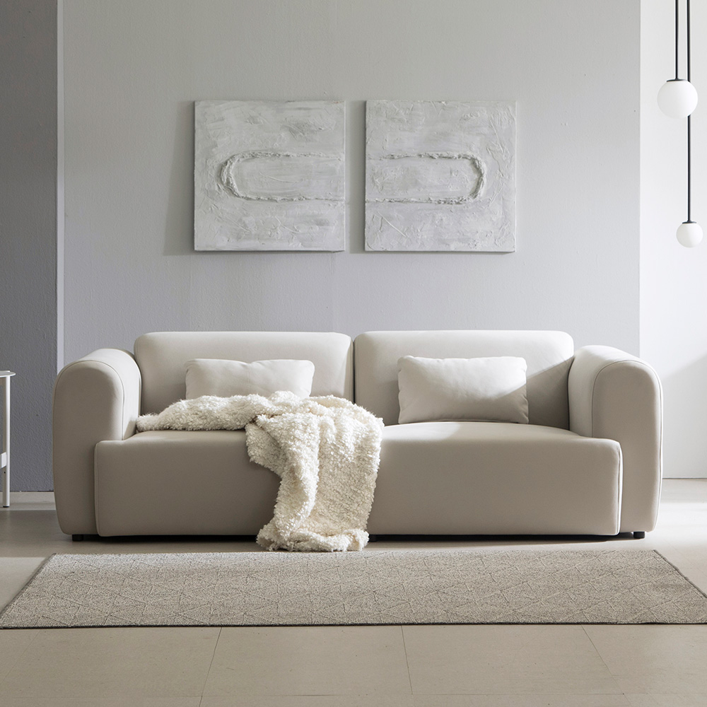 장인가구 라우 아쿠아텍스 3인 모듈 소파 베이직형 (스툴 미포함)