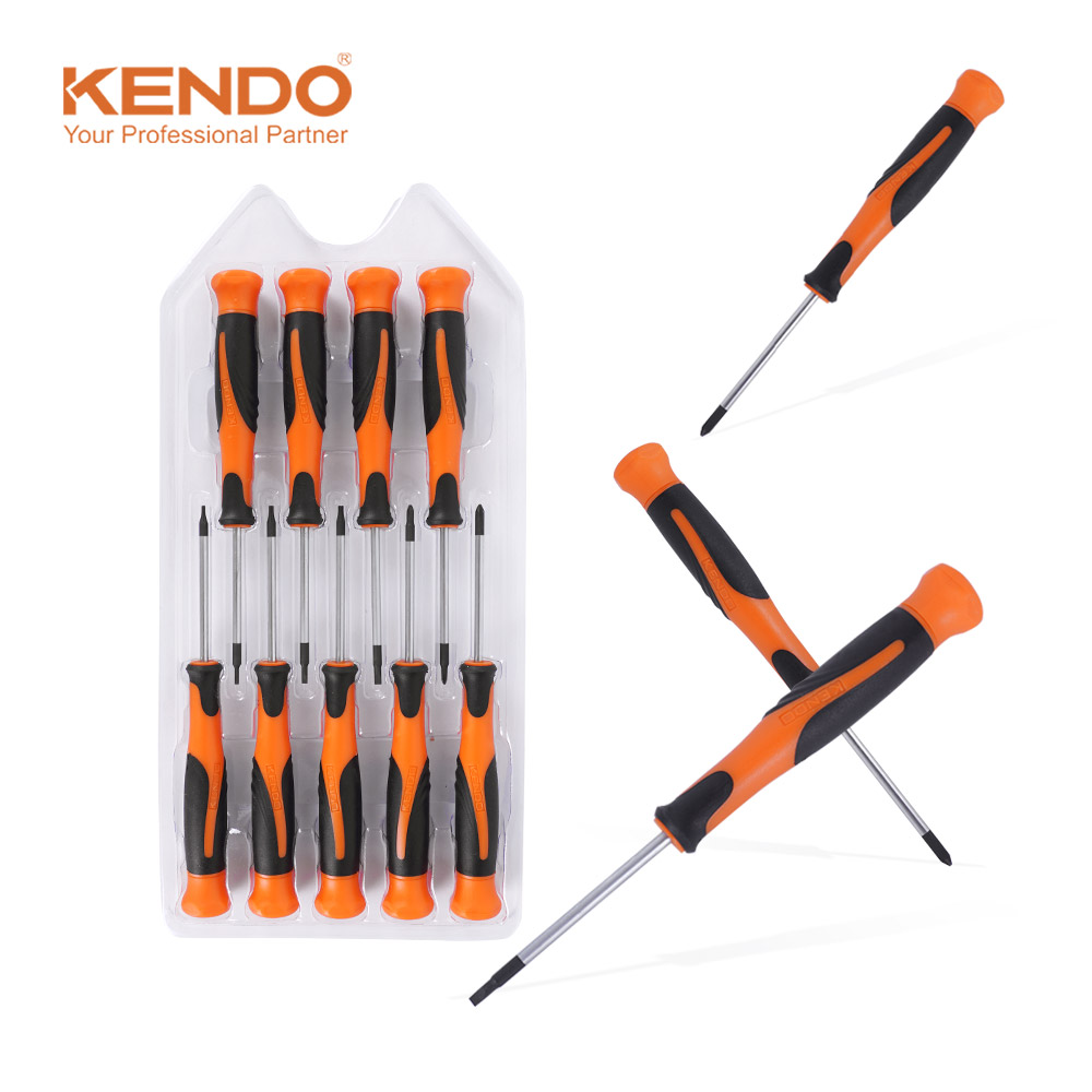 켄도 정밀드라이버 세트 9PCS 20537N 시계 안경 일자 십자 별 - 상품 이미지