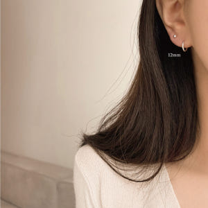 셀프러브 베이직 기본 링 귀걸이 - 925 실버 원터치 민자 슬림 서브 ... 솔직 후기 | 실사용자 리뷰 분석 - 상품 이미지 3