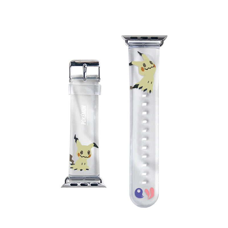 애플워치9 정품 스트랩 울트라 8 7 6 SE2 호환 포켓몬 투명 실리콘 스트랩 밴드 - 상세 이미지 3