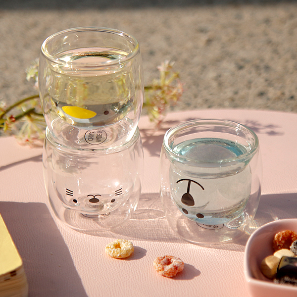 내열 유리 맥주잔 캔모양 350ml 홈카페 하이볼 위스키 컵