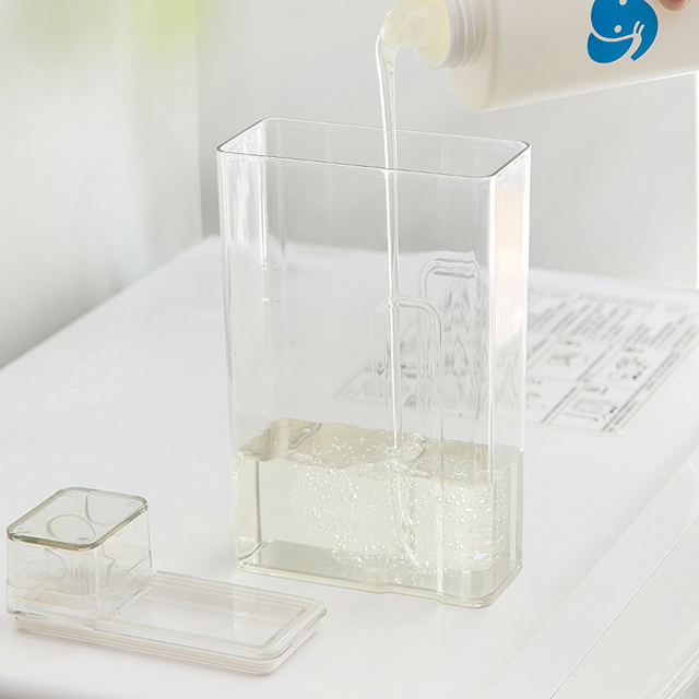 투명 세탁 세제 소분 용기 리필 세제통 공병 1230ml 디스펜서 - 상세 이미지 3