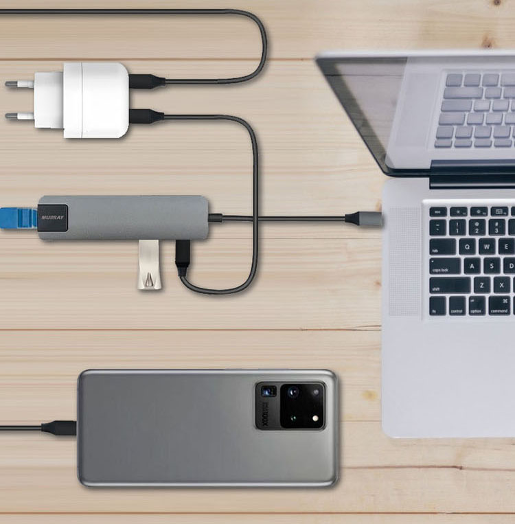 1기가 랜포트지원 4in1 C타입 usb 맥북프로 아이패드 멀티 허브 - 상세 이미지 5