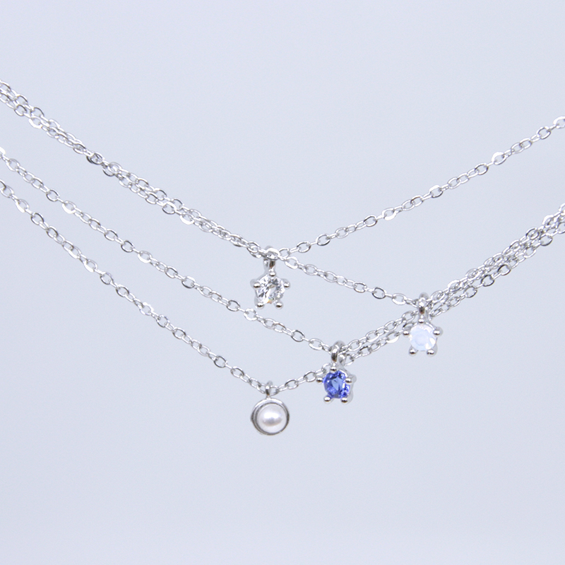 탄생석 써지컬 목걸이 귀걸이 스왈로브스키 스톤