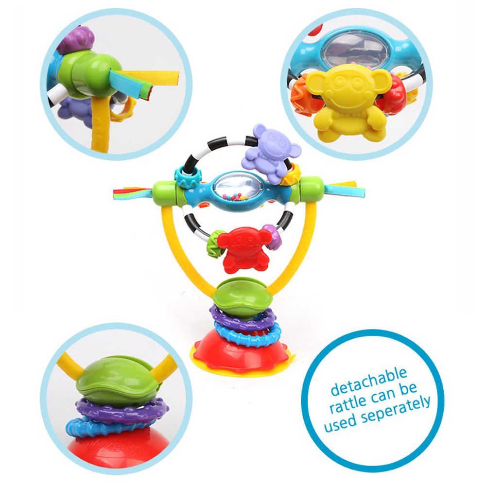 흡착 회전 딸랑이 유아 100일 4개월 아기 장난감