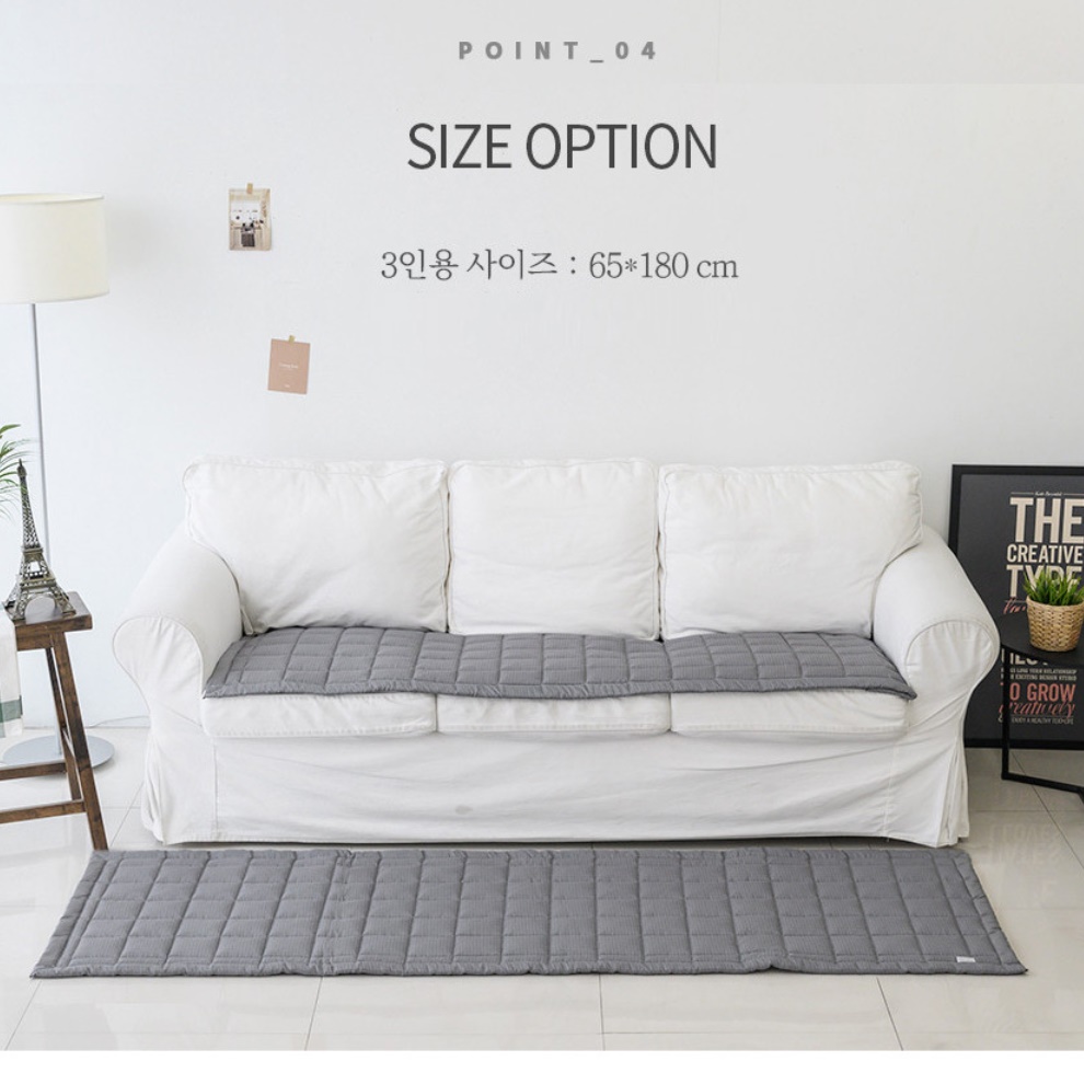 여름용 소파패드 돌쇼파 패드 토퍼 리클라이너 소파 커버 천 시어서커 냉감 풍기 인견 흙