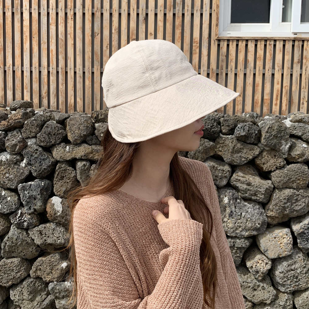 러블리 린넨 보넷 선바이저 여름모자 여성 썬캡 UV 햇빛 자외선 차단 모자