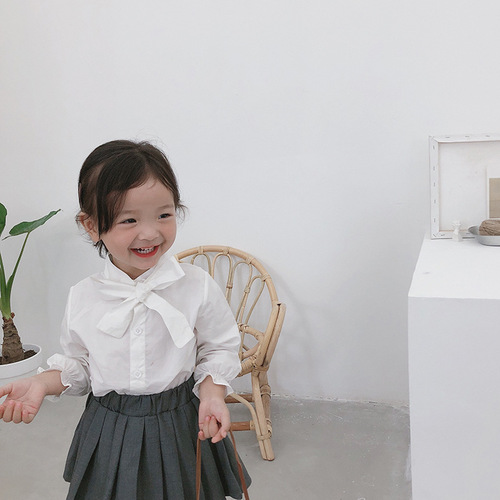 유아 아동 여아 베이직 리본 블라우스 리틀앤프랑(90-140)