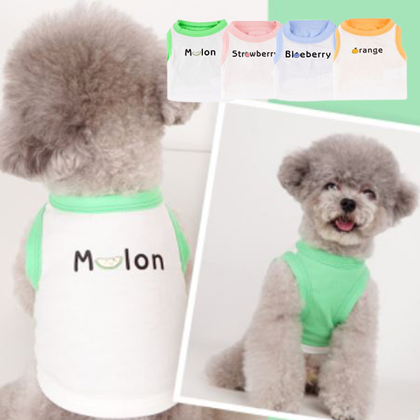 과일 강아지옷 고양이 봄옷 여름 사계절 외출 매쉬 나시티 민소매 티셔츠 쿨링 애견옷 - 상세 이미지 2