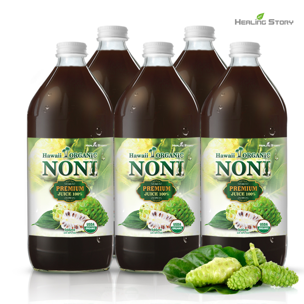 노니엑기스 하와이 유기농 원액 주스 5병 실속형 효능 발효액