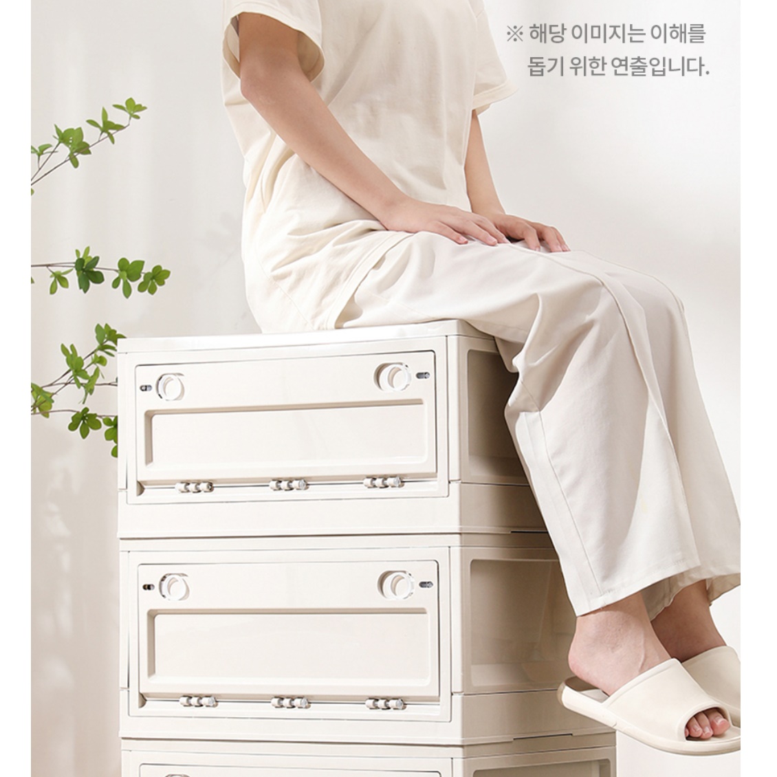 캠핑용 폴딩 박스 우드 상판 캠핑 정리함 캠핑 수납 박스 - 상세 이미지 3