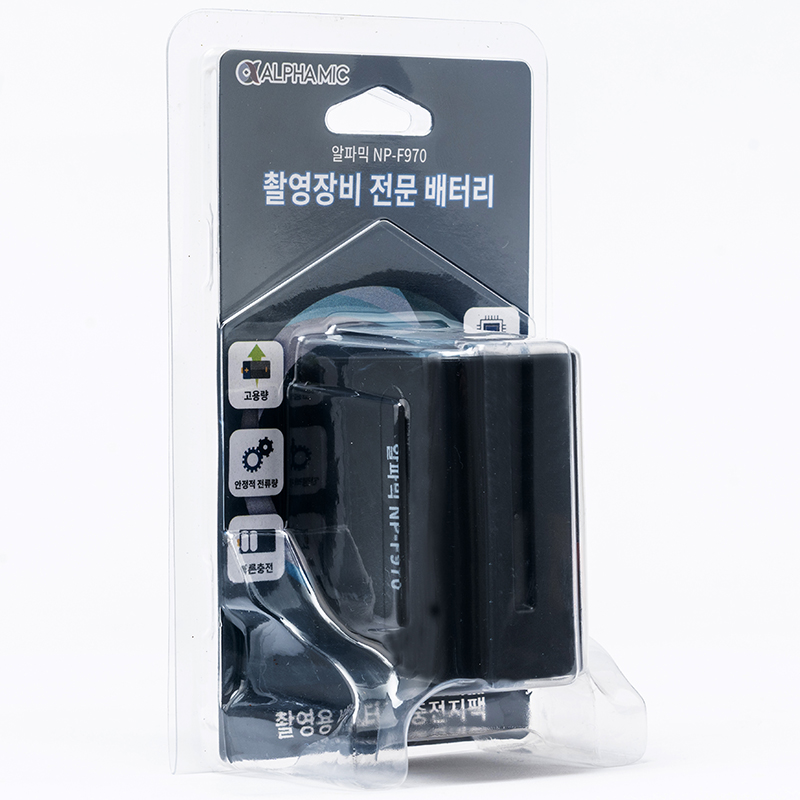알파믹 NP F970 배터리 2팩 고용량 F타입 조명 필드 모니터 배터리팩 캠코더 호환 - 상세 이미지 4