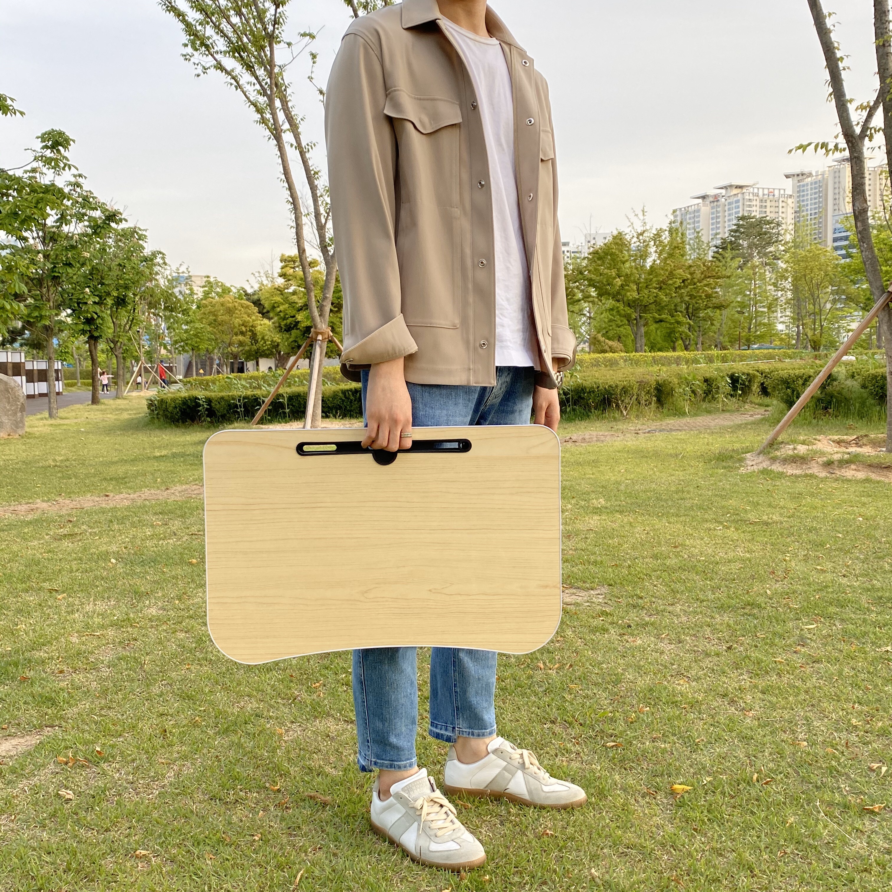 톰박스 좌식테이블 접이식 거실 좌탁 스마트형