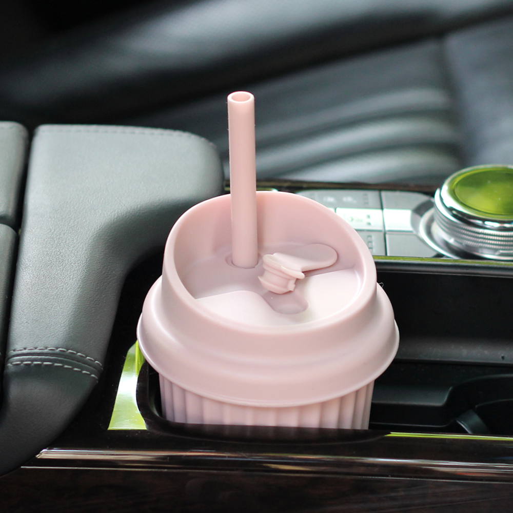 마미스테이블 아기빨대컵 L(400ml) 최상급 식품등급 실리콘 간편한세척(빨대솔포함)