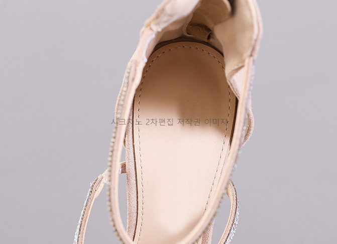 티르키 10cm 스웨이드 큐빅 스트랩 스틸레토 하이힐 2color 상세 이미지 22