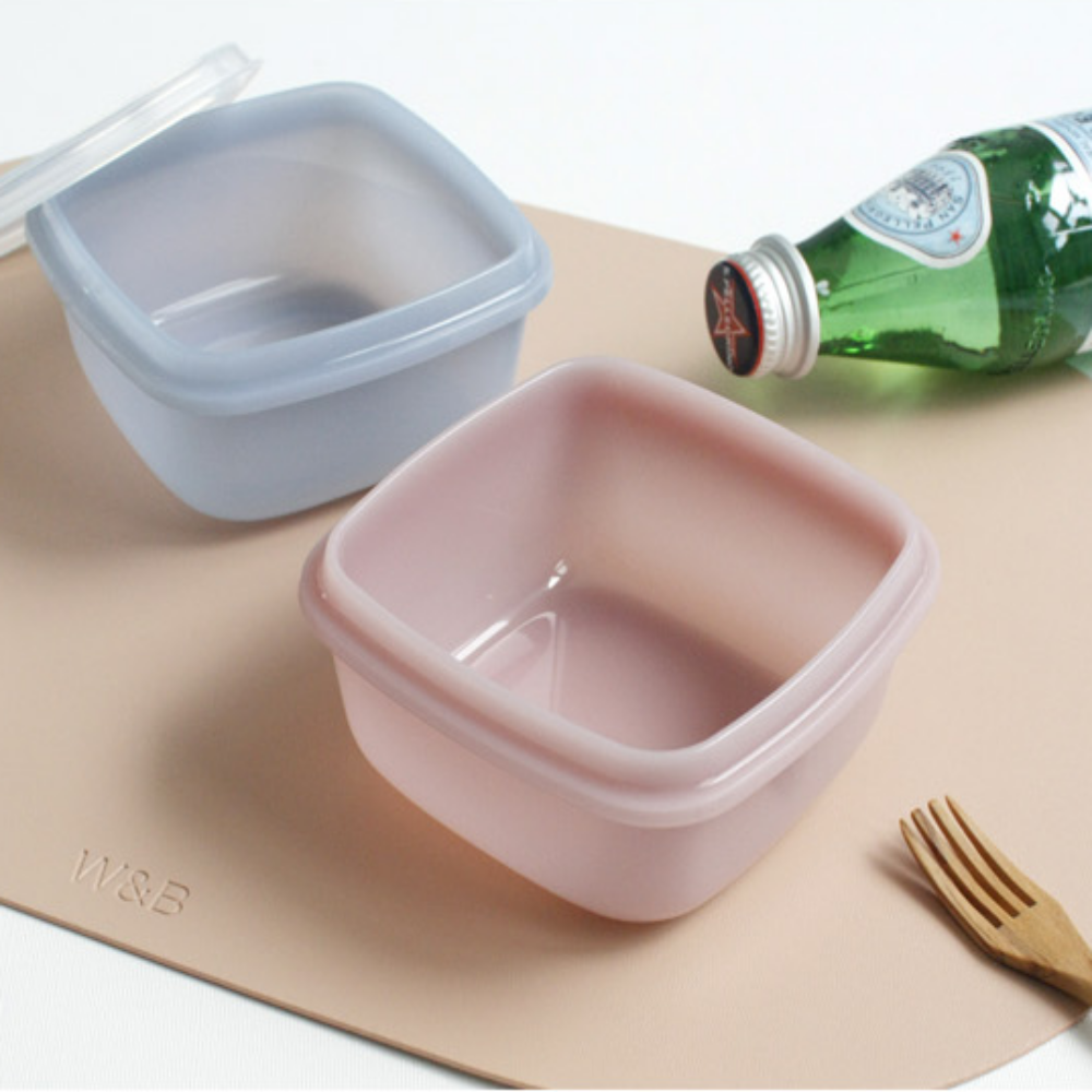 냉동밥 보관용기 실리콘 밀폐용기 이유식 밑반찬 도시락통 소분 밥팩 2P 370ml, 핑크, 1개 - 상세 이미지 4