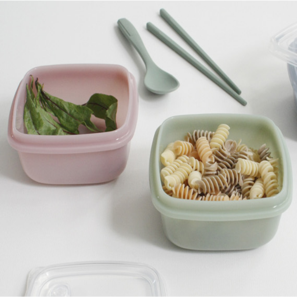 냉동밥 보관용기 실리콘 밀폐용기 이유식 밑반찬 도시락통 소분 밥팩 2P 370ml, 핑크, 1개 - 상세 이미지 5