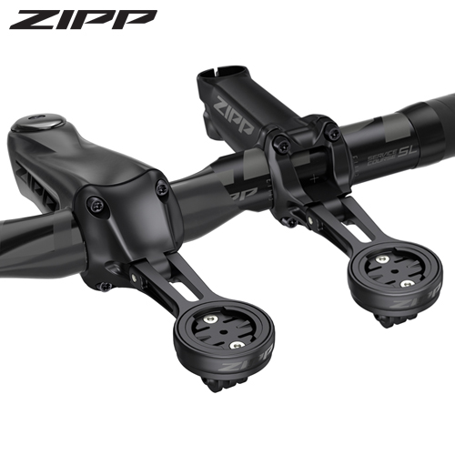 ZIPP 핸들바 스템 퀵뷰 통합마운트 가민 와후 속도계 듀얼거치대 고프로 라이트 어댑터 - 상품 이미지