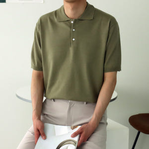 남자반팔니트 린넨 헨리넥 여름니트 남성반팔티 착용 후기 | 사이즈/핏 총정리 - 상품 이미지 4
