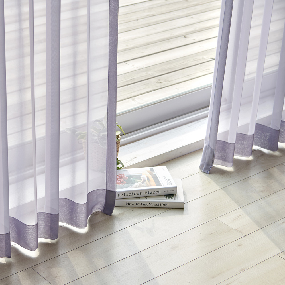 뷰하우스 산들 이음선없는 나비주름 쉬폰 맞춤커튼