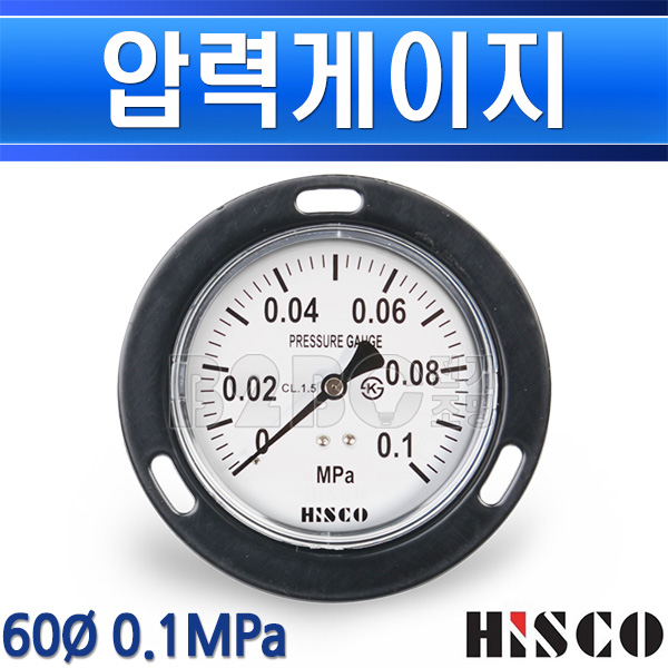 협성히스코 압력게이지 60파이 1MPa 10K 판넬형 - 상세 이미지 2