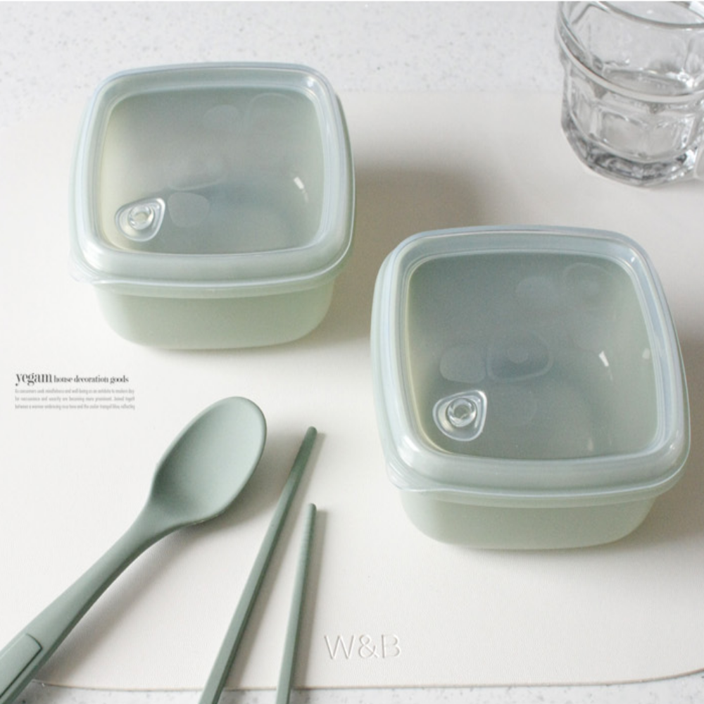 냉동밥 보관용기 실리콘 밀폐용기 이유식 밑반찬 도시락통 소분 밥팩 2P 370ml, 핑크, 1개 - 상품 이미지