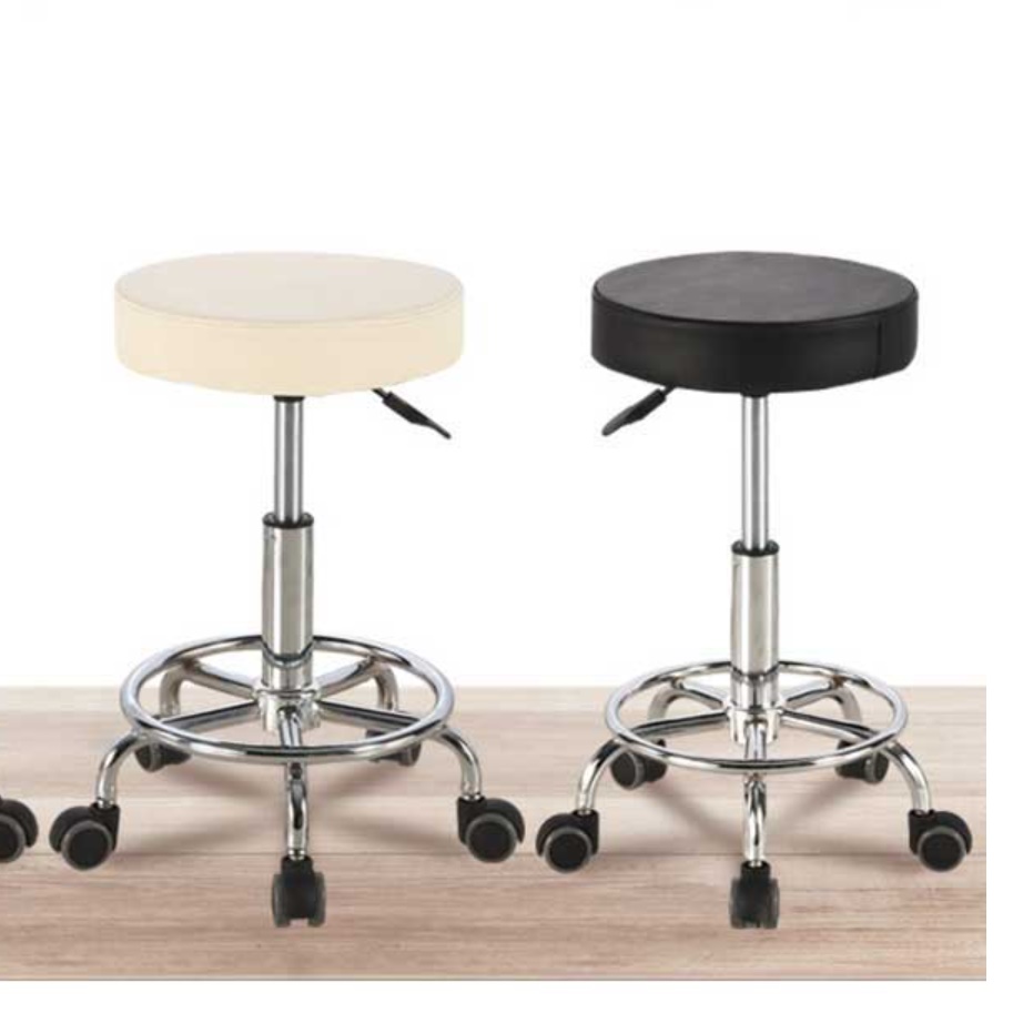 등받이없는 동그란의자 높은 바퀴달린스툴 진료 의자
