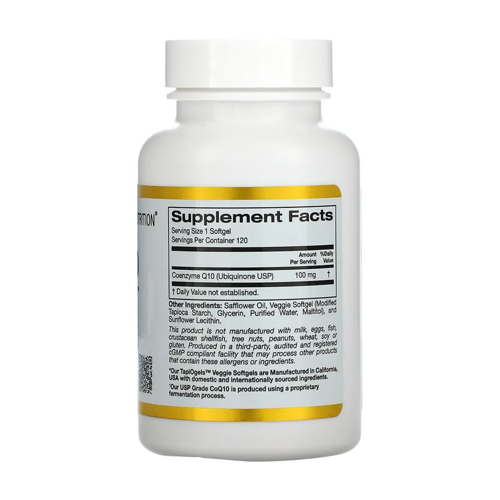 캘리포니아골드뉴트리션 CGN 코엔자임 CoQ10 유비퀴논 100mg 120정 - 상세 이미지 2