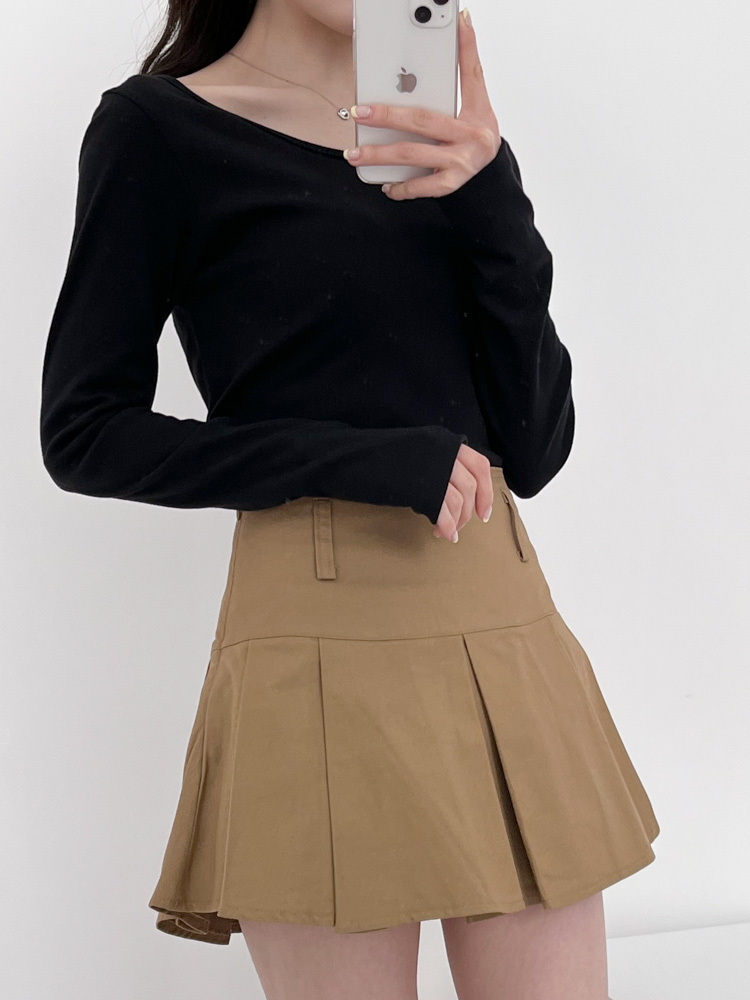 [20%할인/BEST/국내제작] 데일리 쫀쫀 라운드 기모 티셔츠 이너티 10color 상세 이미지 20