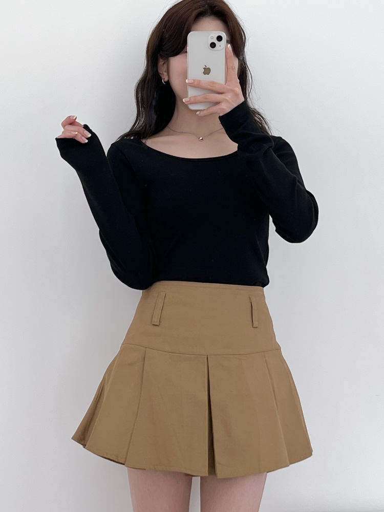 [20%할인/BEST/국내제작] 데일리 쫀쫀 라운드 기모 티셔츠 이너티 10color 상세 이미지 23
