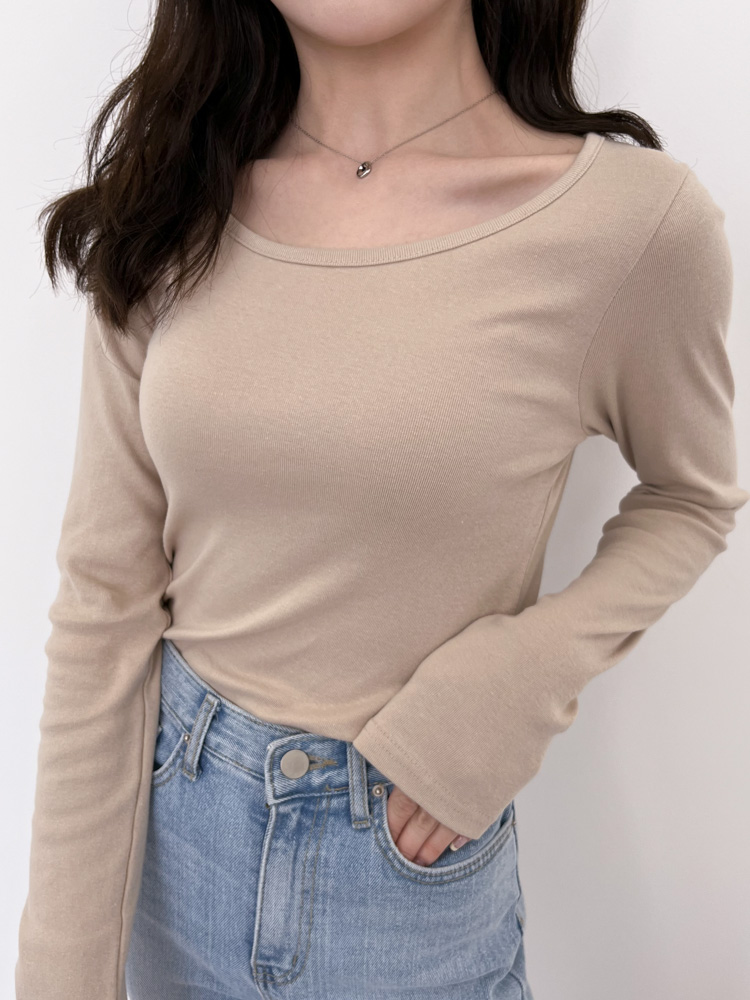 [20%할인/BEST/국내제작] 데일리 쫀쫀 라운드 기모 티셔츠 이너티 10color 상세 이미지 58