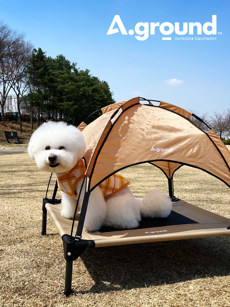 에이그라운드 베드독 탄색 단품 강아지 캠핑 의자 침대 텐트 고양이 애견 캠핑 용품