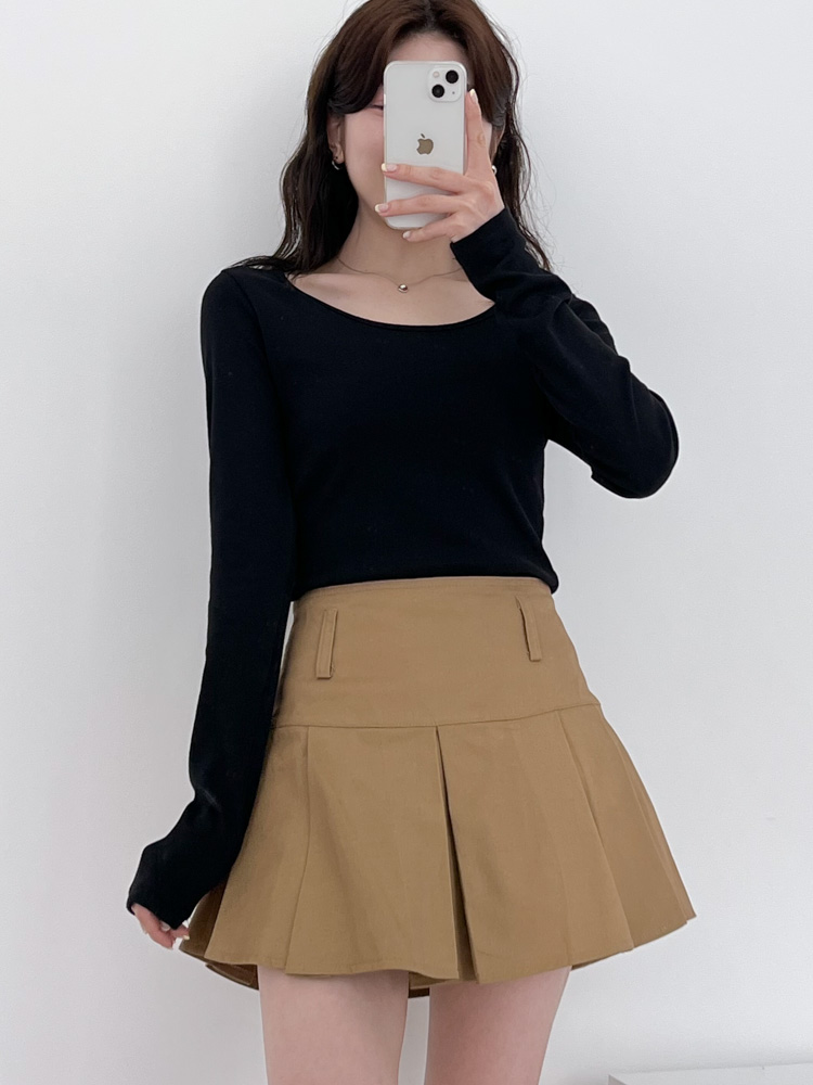 [20%할인/BEST/국내제작] 데일리 쫀쫀 라운드 기모 티셔츠 이너티 10color 상세 이미지 22
