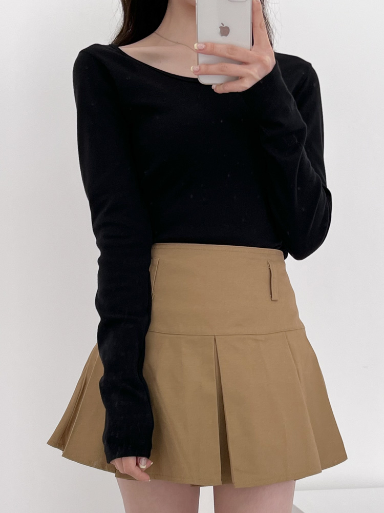 [20%할인/BEST/국내제작] 데일리 쫀쫀 라운드 기모 티셔츠 이너티 10color 상세 이미지 19