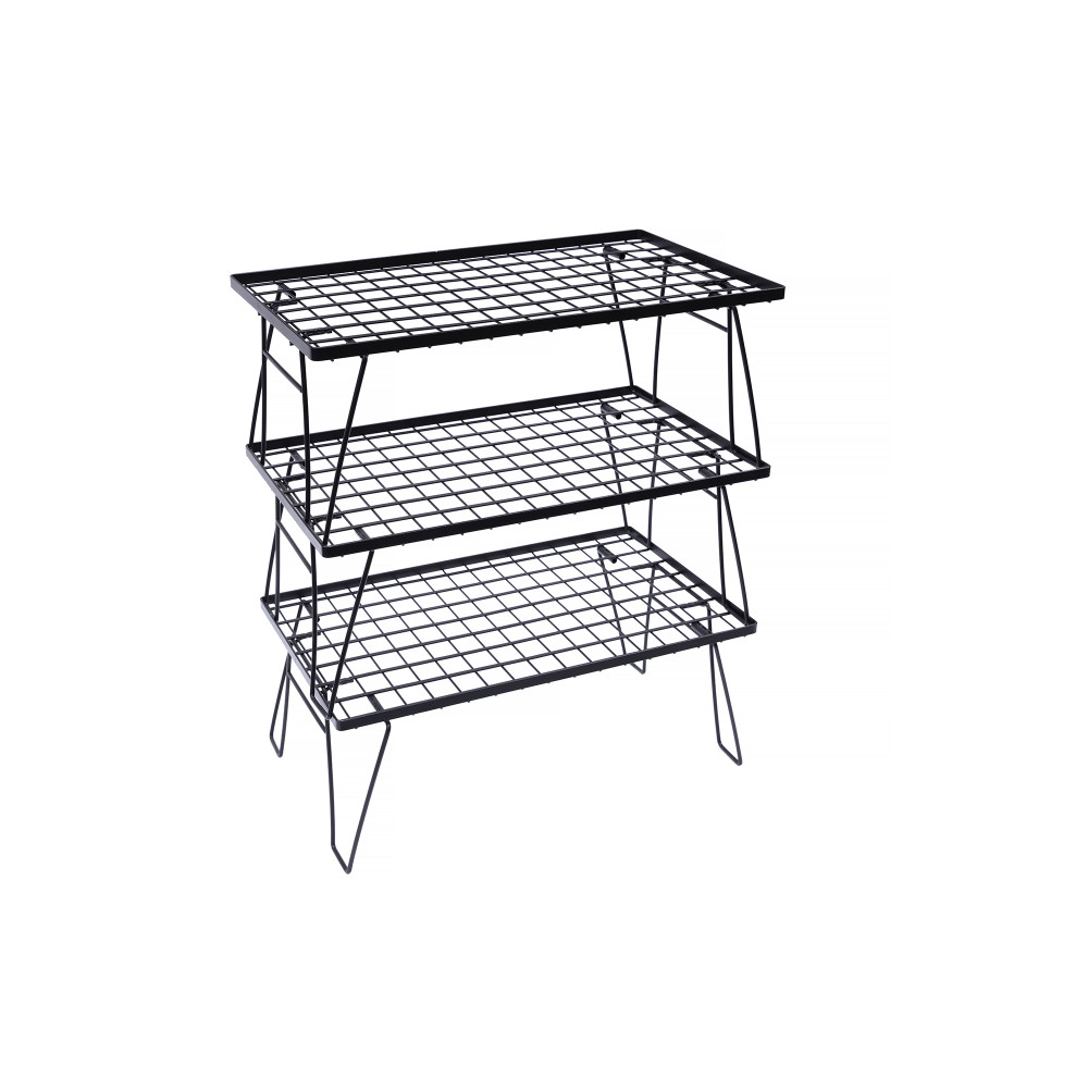 [호환] 쿨러스탠드 필드랙 블랙 / 팬히터받침대 접이식캠핑테이블