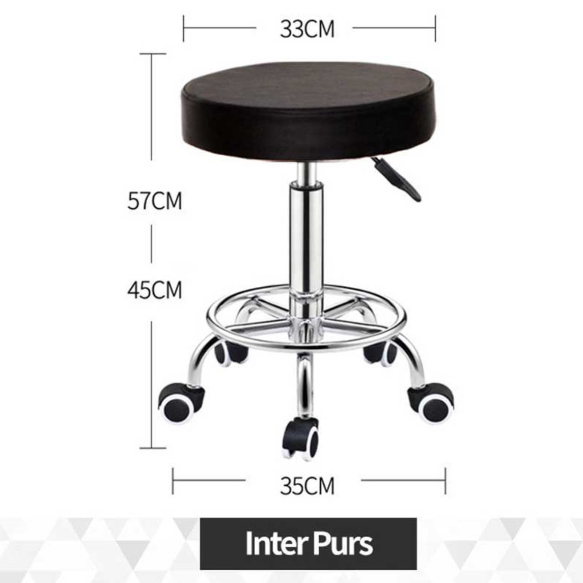 등받이없는 동그란의자 높은 바퀴달린스툴 진료 의자